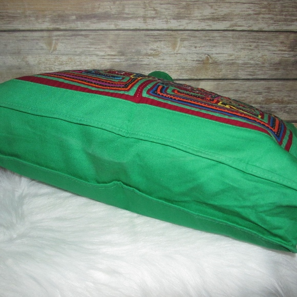 Artisan Green Canvas Tropical Bird Tote - Picture 5 of 8